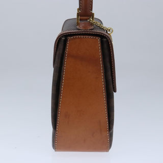 Celine Vintage Convertible Top Handle Bag Macadam Coated Canvas