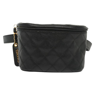 Chanel Zip Around Belt Bag Quilted Caviar