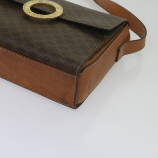 Celine Vintage Macadam Shoulder Bag Canvas and Leather