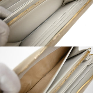 Prada Zip Around Tab Wallet Saffiano Leather