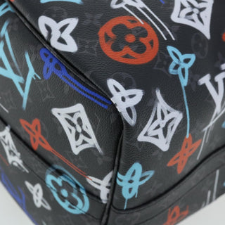 Louis Vuitton Keepall Bandouliere Bag Graffiti Monogram Eclipse Canvas