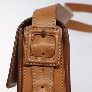 Celine Vintage Convertible Macadam Turnlock Shoulder Bag Canvas and Leather