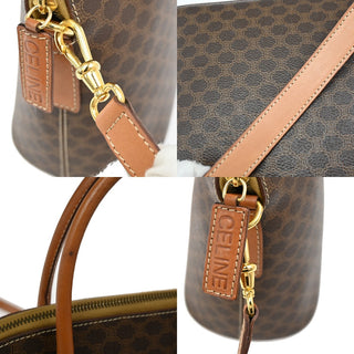 Celine Vintage Macadam Shoulder Bag Canvas