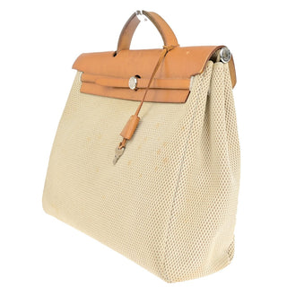 Hermes Herbag Zip Leather and Toile