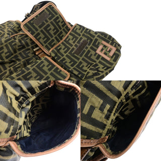 Fendi Vintage Double Pocket Backpack Zucca Canvas