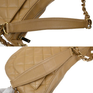 Chanel Logo Chain Shoulder Bag Leather