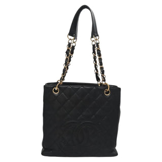 Chanel Petite Shopping Tote Quilted Caviar