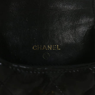 Chanel Vintage CC Flap Phone Holder Crossbody Bag Quilted Patent