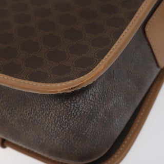 Celine Vintage Macadam Shoulder Bag Canvas and Leather