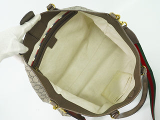 Gucci Courrier Convertible Soft Open Tote GG Coated Canvas with Applique