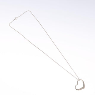 Tiffany & Co. Elsa Peretti Open Heart Pendant Necklace Sterling Silver