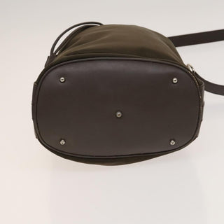 Gucci Vintage Bamboo Bucket Bag Nylon and Leather