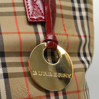 Burberry Nova Check Tote Nylon and Leather