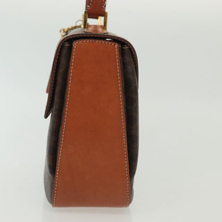 Celine Vintage Convertible Top Handle Bag Macadam Coated Canvas