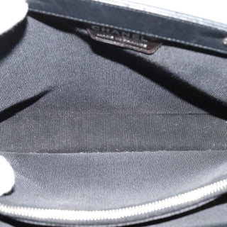 Chanel Vintage Chocolate Bar Metal Ring Tote Quilted Lambskin