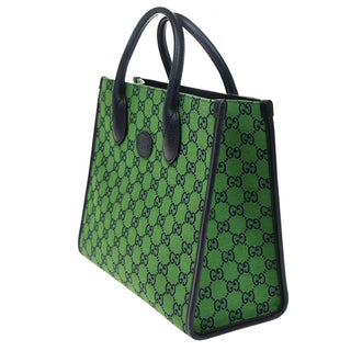 Gucci Structured Top Handle Open Tote GG Canvas