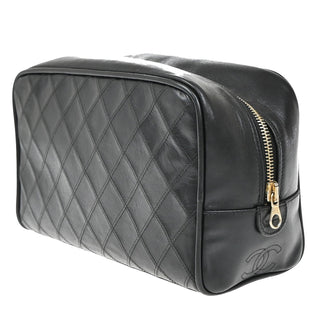 Chanel Vanity Bag Pouch Leather