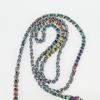 Chanel Filigree Round Clutch with Chain Vinyl