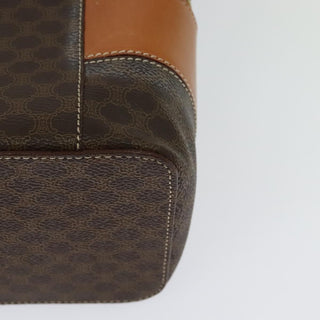 Celine Vintage Double Zip Vanity Case Macadam Coated Canvas