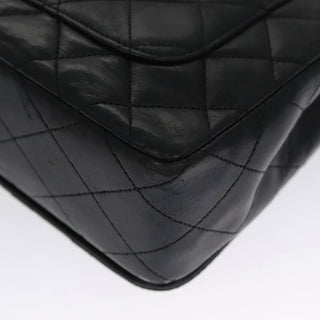 Chanel Full Flap Shoulder Bag Embossed Quilted Calfskin