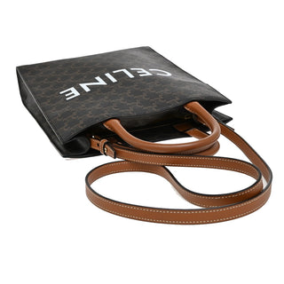 Celine Vertical Cabas Tote Triomphe Coated Canvas
