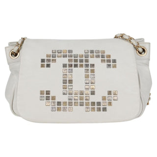Chanel Mosaic CC Accordion Flap Bag Studded Leather