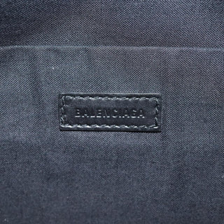 Balenciaga Navy Zip Pouch Canvas and Leather