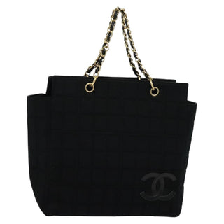 Chanel Chocolate Bar Chain Tote Quilted Jersey