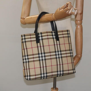 Burberry Top Handle Tote Nova Check Canvas