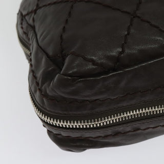 Chanel Expandable Zip Around Frame Bag Quilted Leather