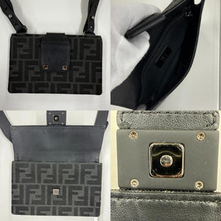 Fendi Baguette Convertible Belt Bag Zucca canvas