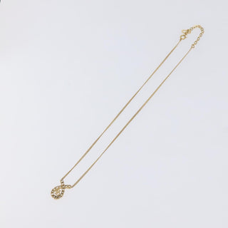 Christian Dior CD Pendant Necklace Gold-plated