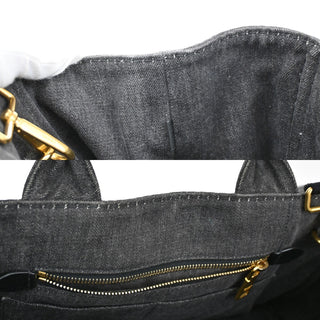 Prada Canapa Convertible Tote Denim