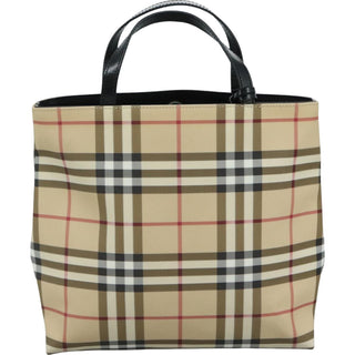 Burberry Top Handle Tote Nova Check Canvas