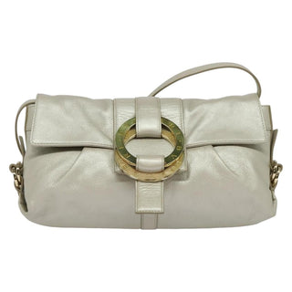 Bvlgari Chandra Flap Shoulder Bag Leather