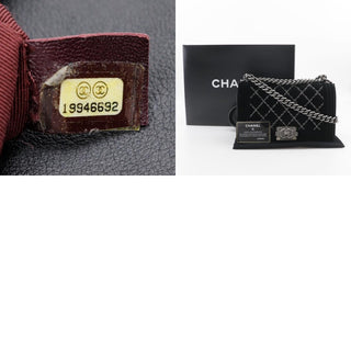 Chanel Boy Flap Bag Quilted Velvet