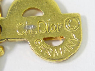 Christian Dior J'Adior Star Pearl Drop Earrings Metal with Faux Pearls and Crystals