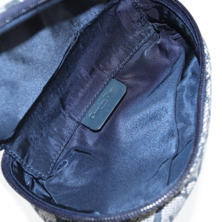 Christian Dior Saddle Zip Pouch Diorissimo Canvas