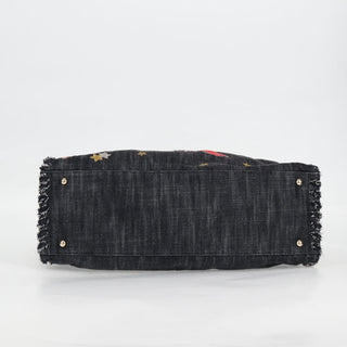 Chanel Night Flight Tote Embroidered Denim