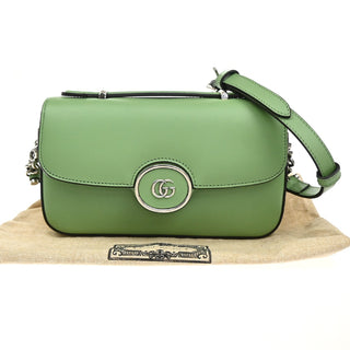 Gucci Petite GG Flap Shoulder Bag Leather