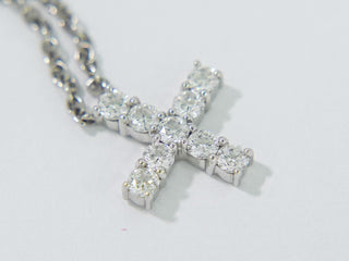 Harry Winston Cross Pendant Necklace Platinum with Diamonds