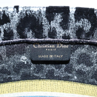 Christian Dior Book Tote Mizza Embroidered Canvas and Velvet