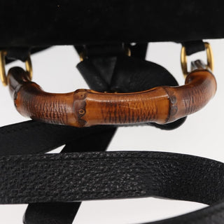 Gucci Vintage Bamboo Backpack Suede