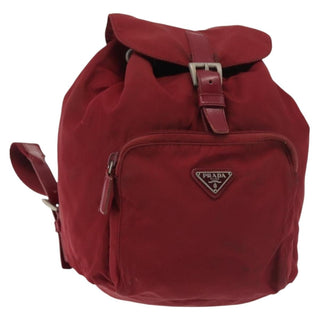 Prada Front Pocket Buckle Backpack Re-Nylon and Shearling
