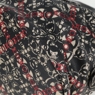 Chanel Optic Coco Bowler Bag Printed Coated Canvas with Caviar