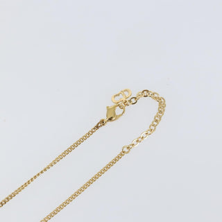 Christian Dior CD Round Pendant Necklace Metal and Crystals