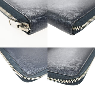 Saint Laurent Classic Zip Around Organizer Wallet Leather