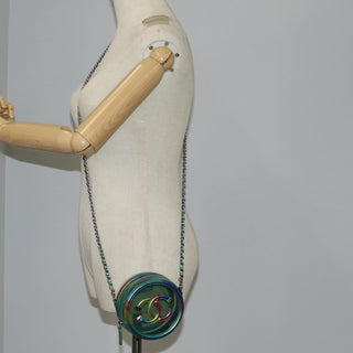 Chanel Filigree Round Clutch with Chain Vinyl