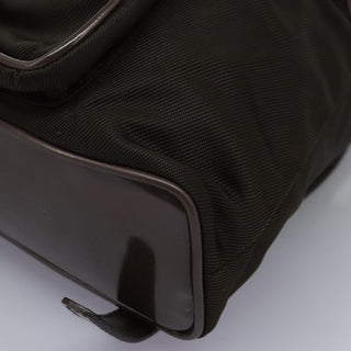 Gucci Vintage Bamboo Backpack Nylon and Patent Leather