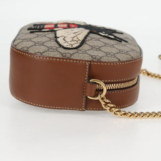 Gucci Chain Crossbody Bag Blooms Print GG Coated Canvas